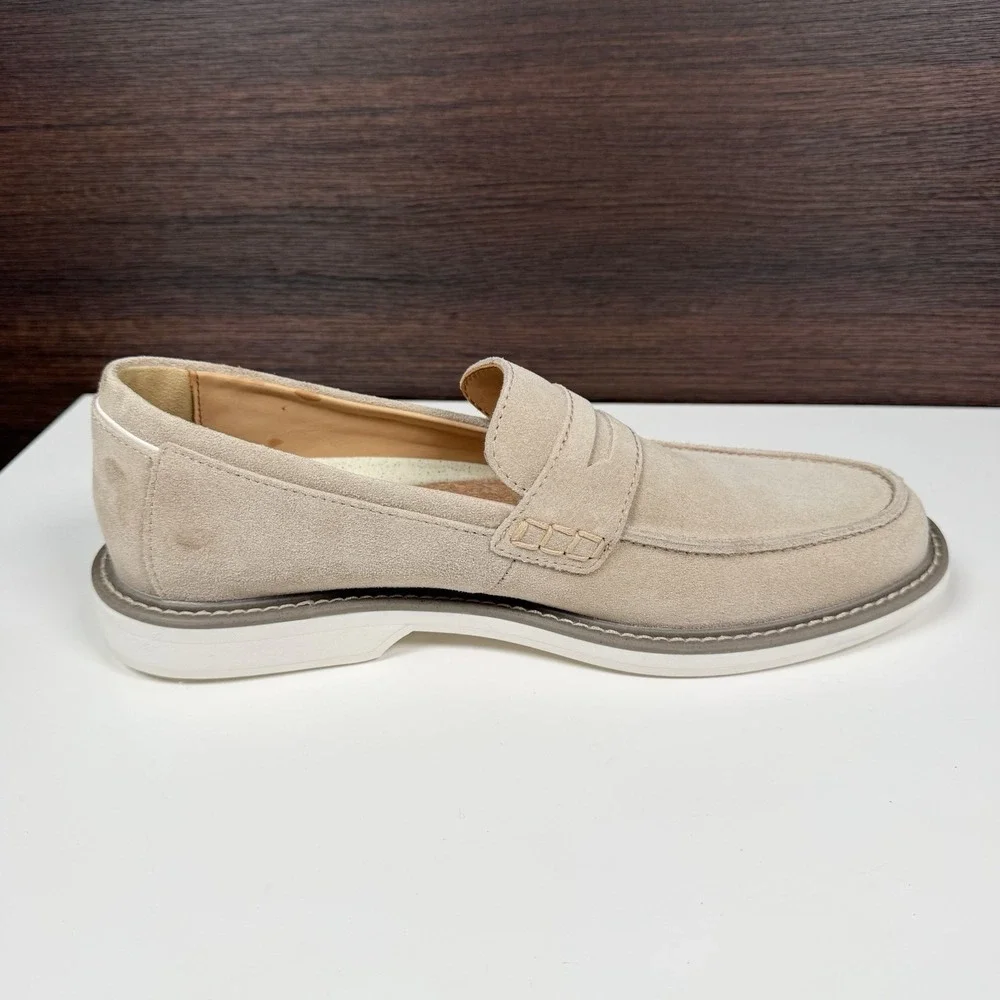 FootJoy Suede Penny Loafers Beige Taupe HybridPlus Bio 9 M - Unused Read 79076